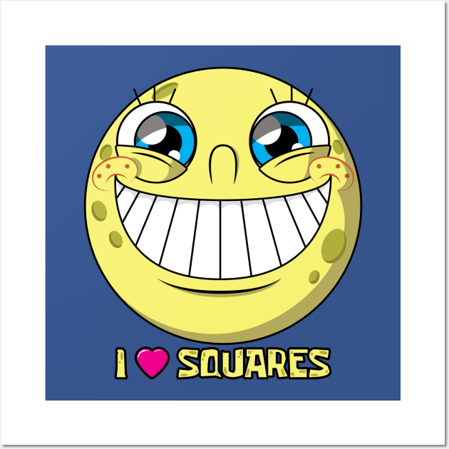 I LOVE SQUARES Wall Art by chrisnazario